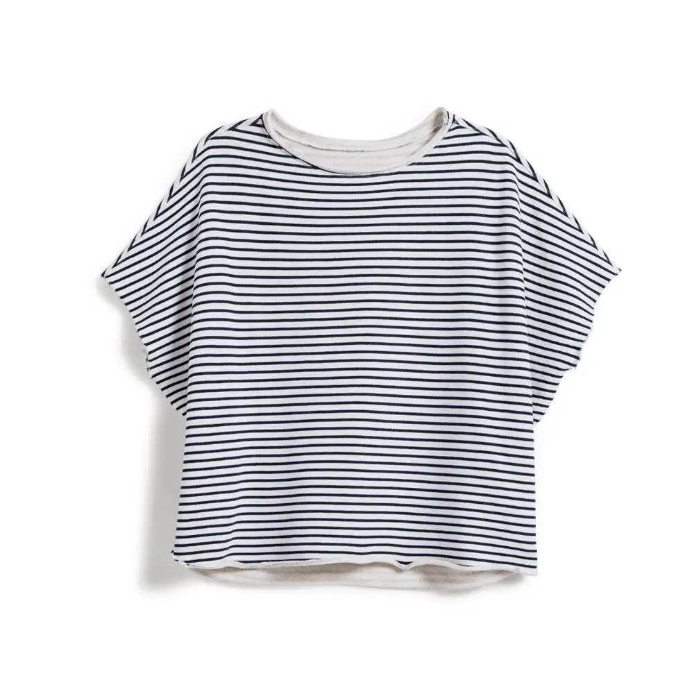 B38 Frank & Eileen Olive Original Capelet OS Striped French Chic Old Money - Picture 3 of 9